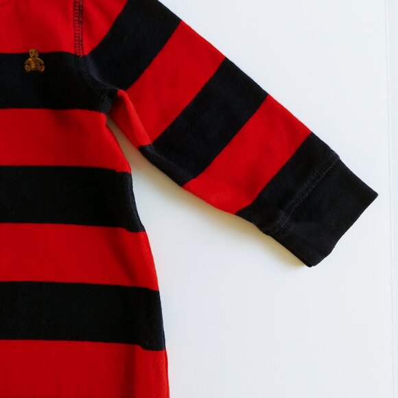 Baby Gap Rugby Striped Hooded Jumpsuit Size 12-18 Months - Picture 5 of 14